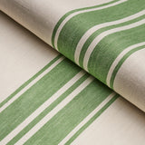 Schumacher Brentwood Stripe Leaf Green Fabric