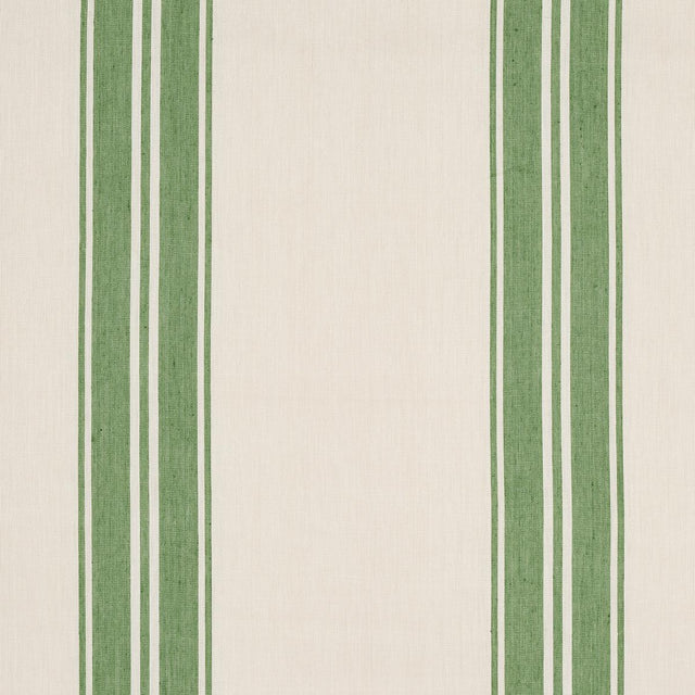 Schumacher Brentwood Stripe Leaf Green Fabric
