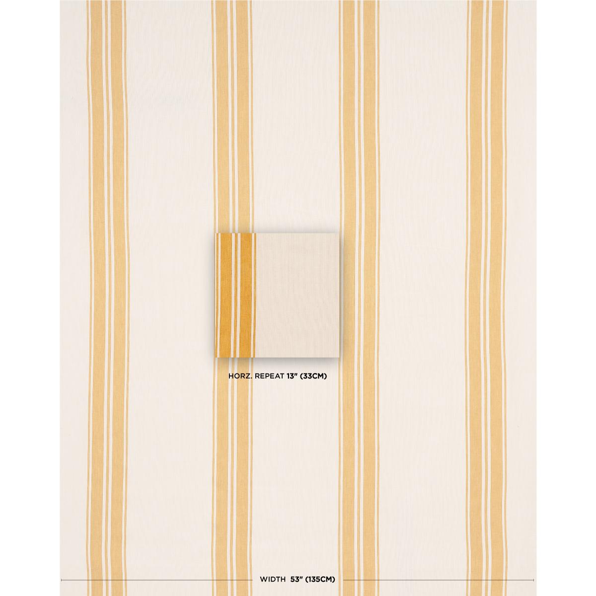 Schumacher Brentwood Stripe Yellow Fabric