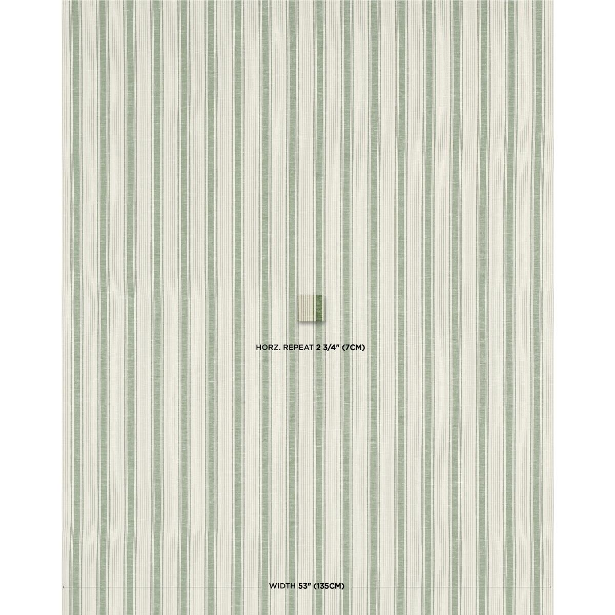 Schumacher Ojai Stripe Leaf Green Fabric