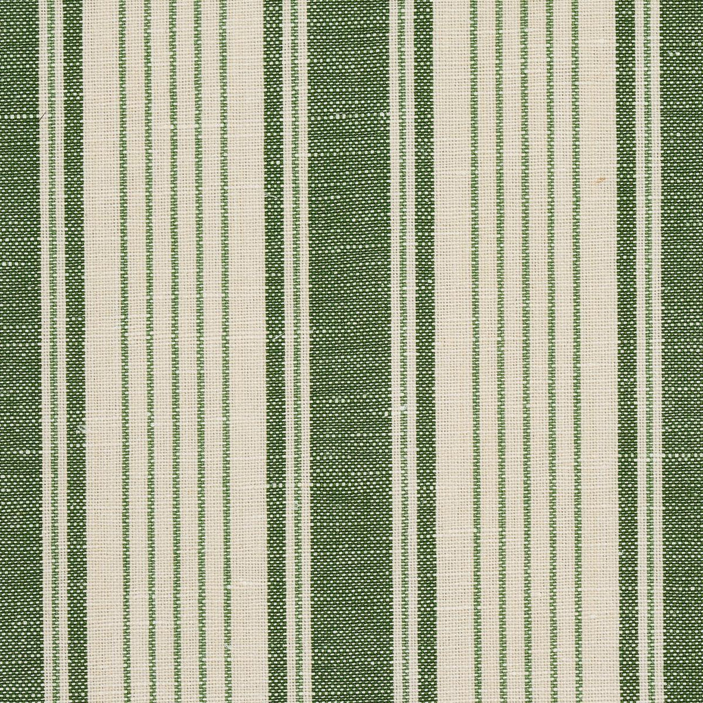 Schumacher Ojai Stripe Leaf Green Fabric