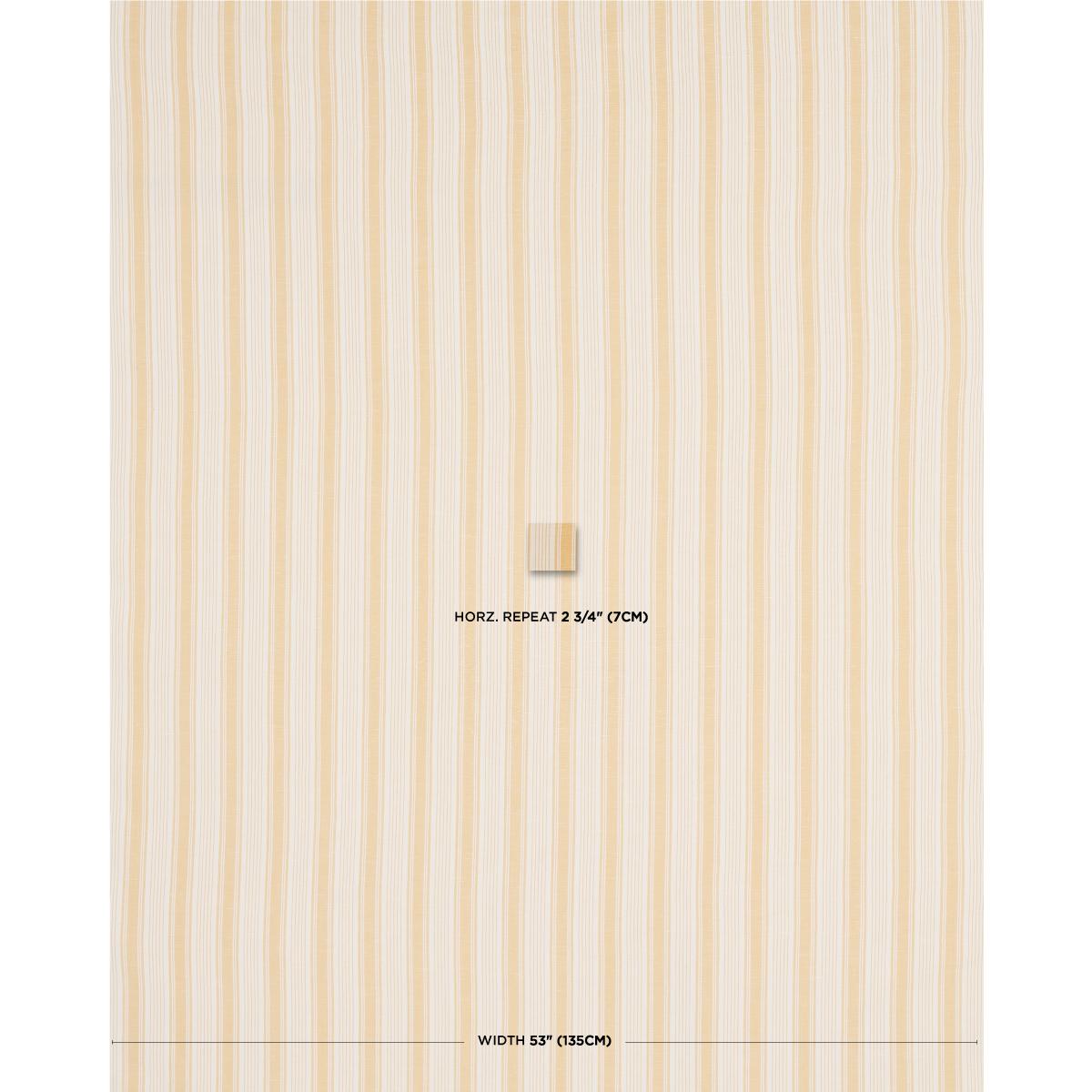 Schumacher Ojai Stripe Yellow Fabric
