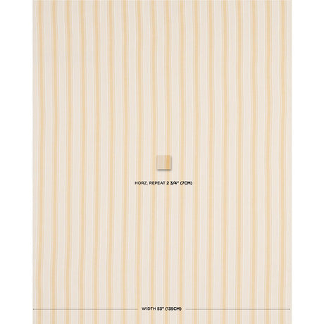 Schumacher Ojai Stripe Yellow Fabric