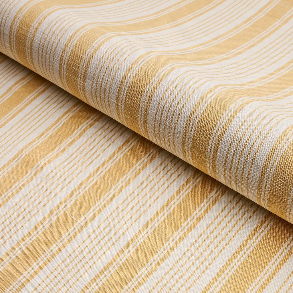 Schumacher Ojai Stripe Yellow Fabric
