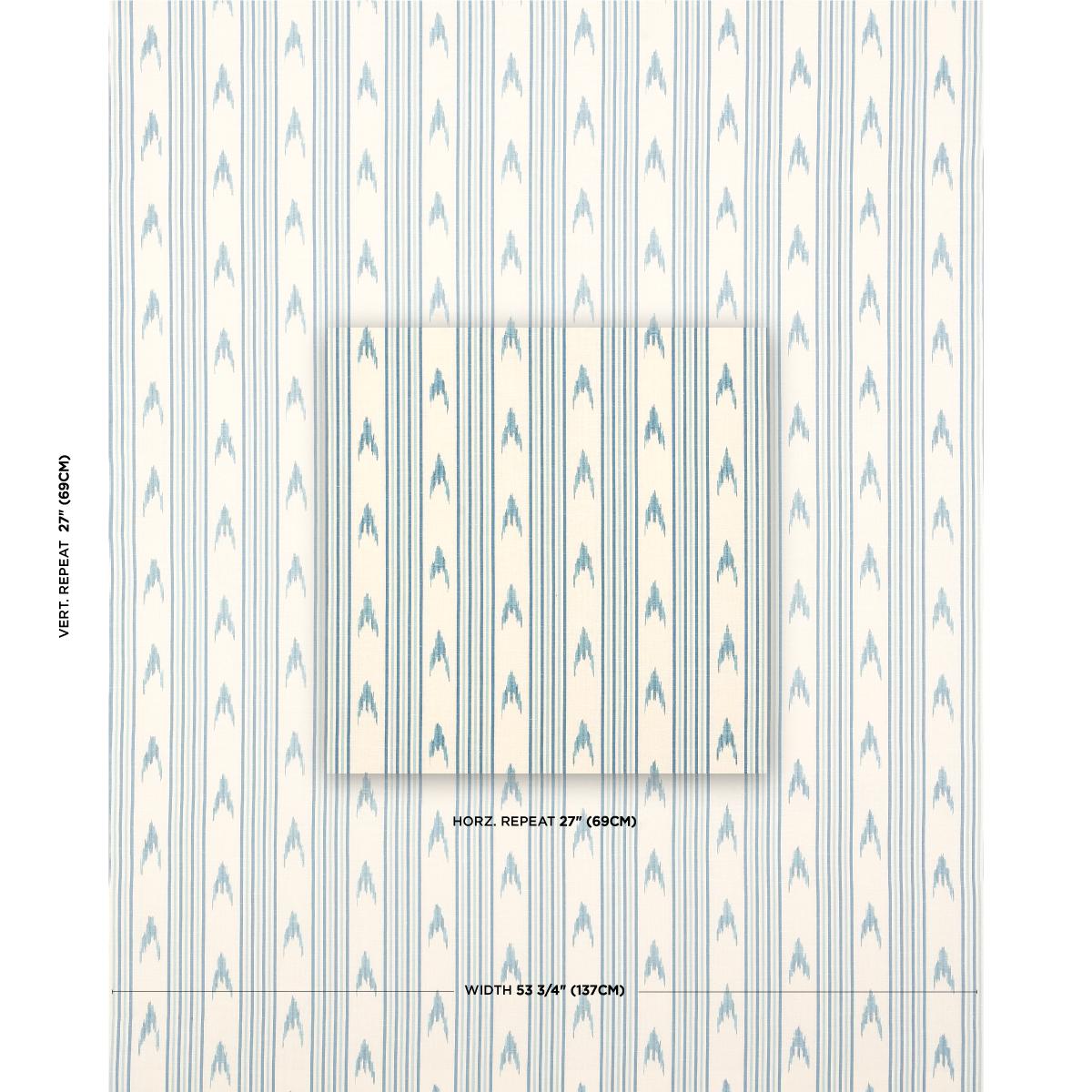 Schumacher Santa Barbara Ikat China Blue Fabric