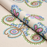 Schumacher Estrella Embroidery Jewel Fabric