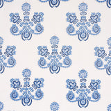 Schumacher Estrella Embroidery Porcelain Fabric