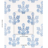Schumacher Estrella Embroidery Porcelain Fabric