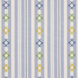 Schumacher Rhodes Stripe Sky Fabric