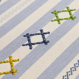 Schumacher Rhodes Stripe Sky Fabric