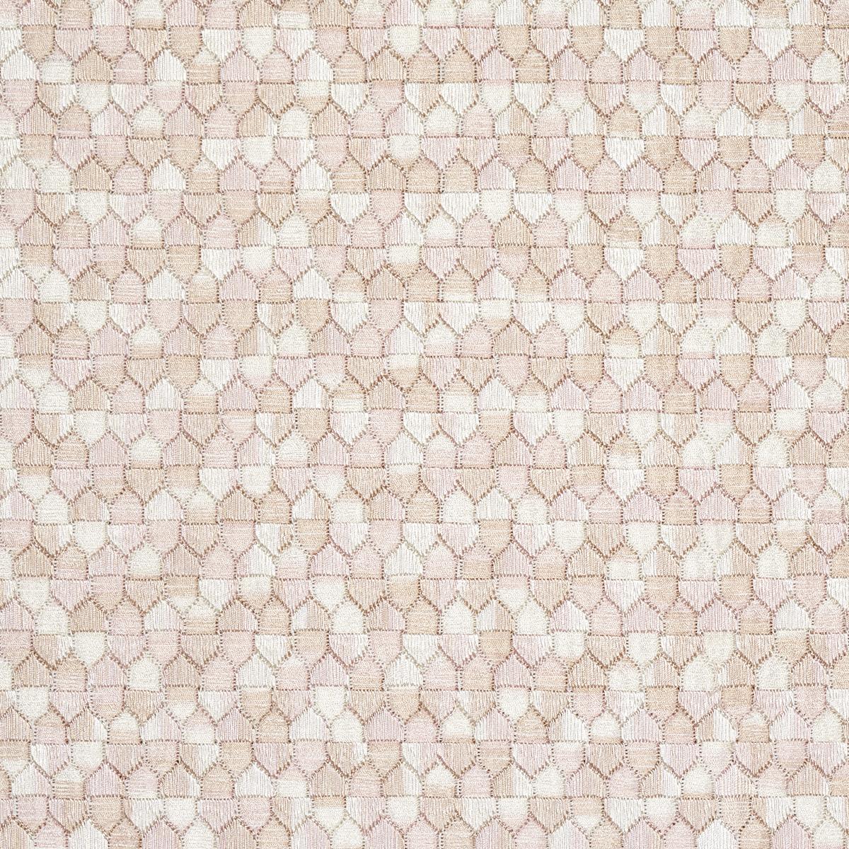 Schumacher Ivins Embroidery Blush Fabric