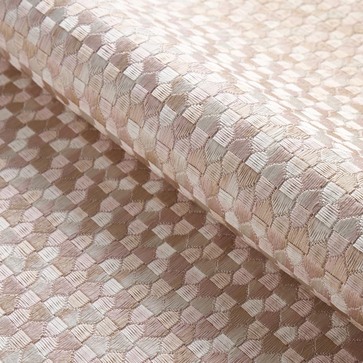 Schumacher Ivins Embroidery Blush Fabric