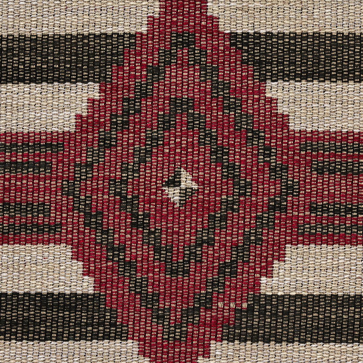 Schumacher Manta Performance Red & Black Fabric