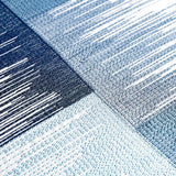 Schumacher Sunburst Stripe Embroidery Blue Fabric