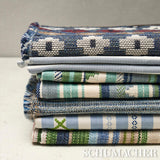 Schumacher Zuni Stripe Aqua Fabric