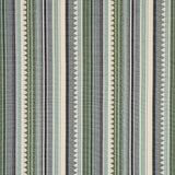 Schumacher Zuni Stripe Aqua Fabric