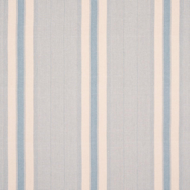 Schumacher Ipala Hand Woven Stripe Sky Fabric