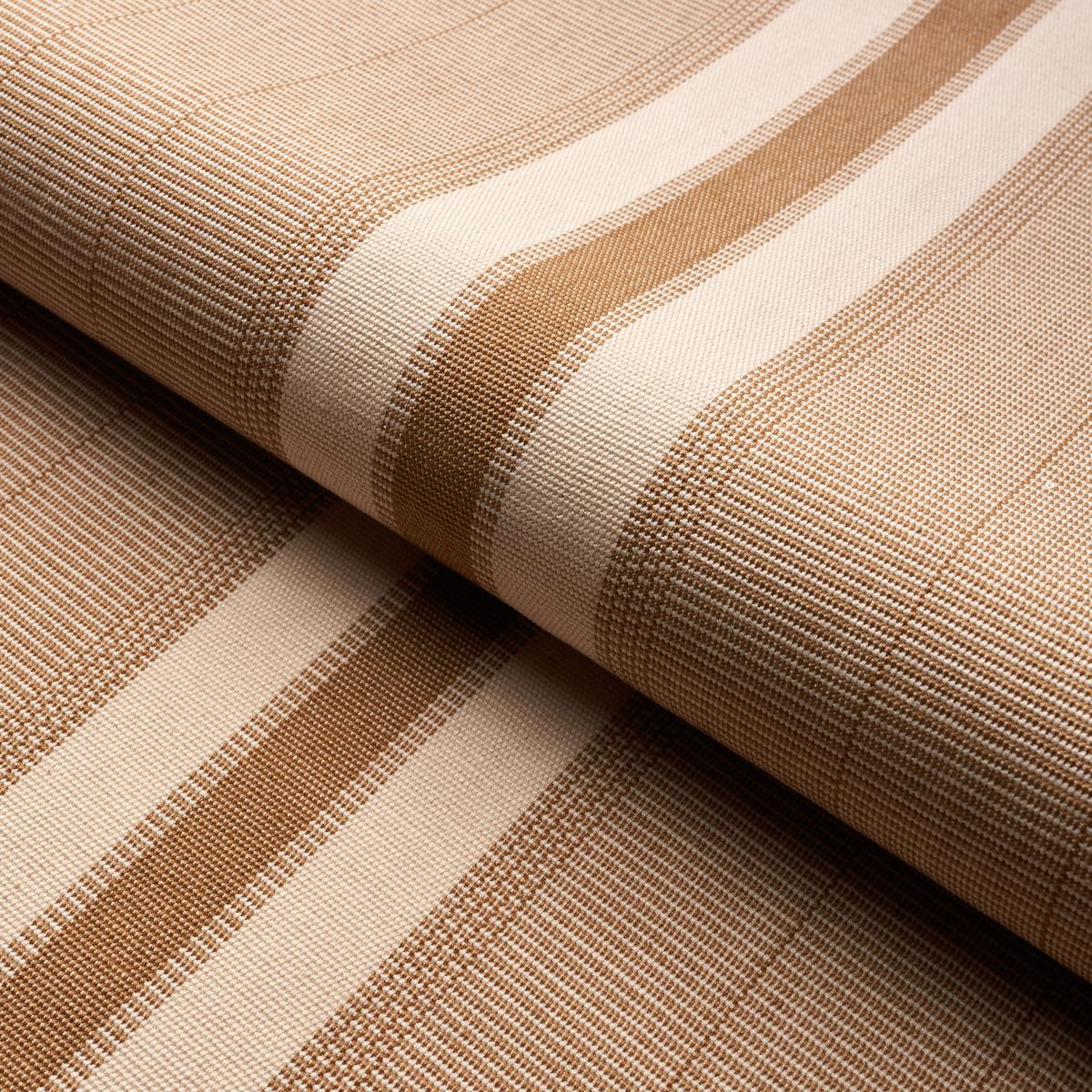 Schumacher Ipala Hand Woven Stripe Carmel Fabric
