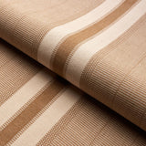 Schumacher Ipala Hand Woven Stripe Carmel Fabric