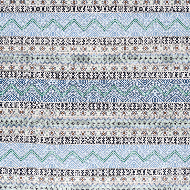 Schumacher Holmul Hand Woven Blue Fabric