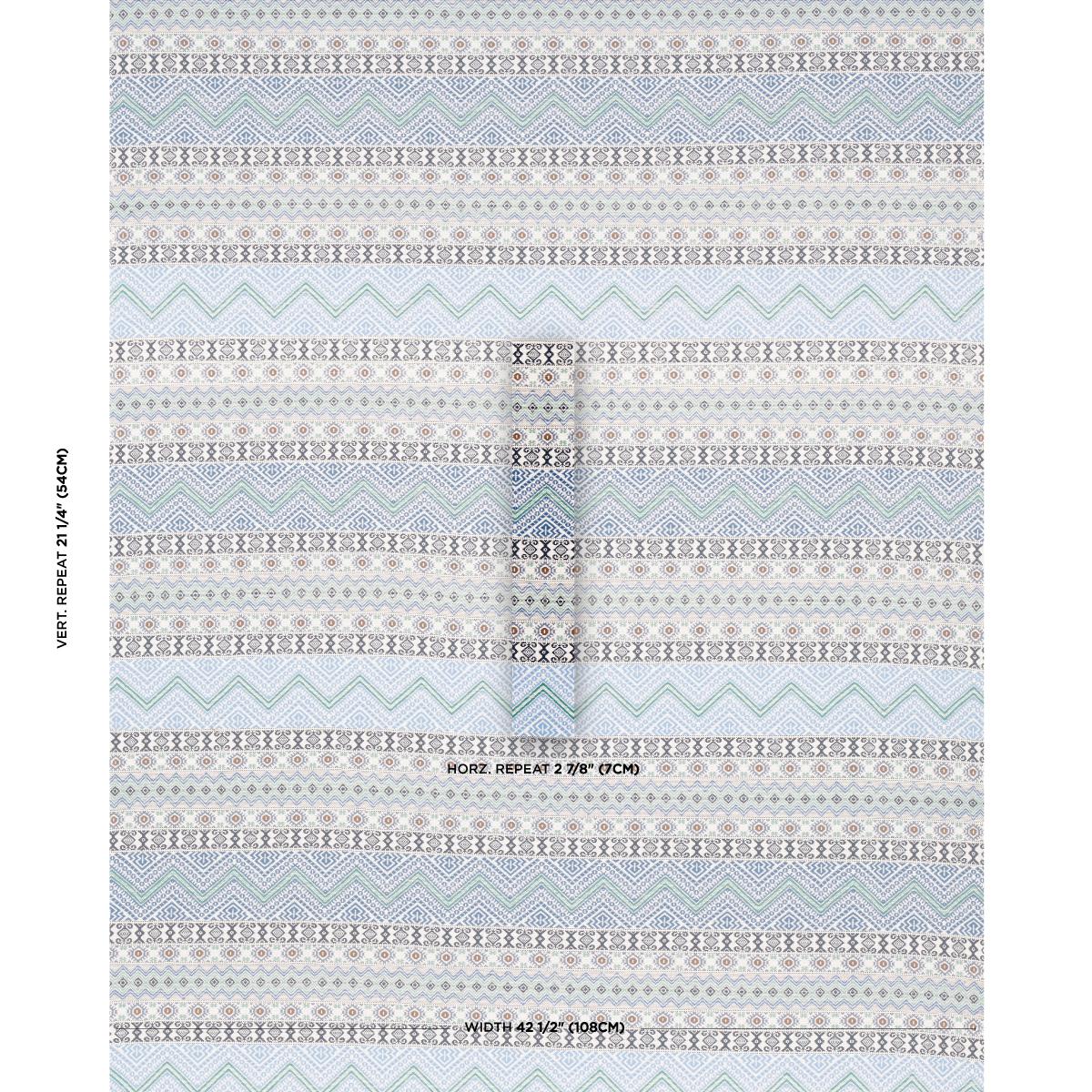 Schumacher Holmul Hand Woven Blue Fabric