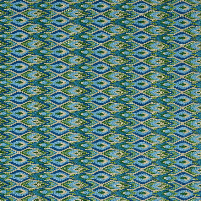 Schumacher Lorikeet Embroidery Peacock Fabric
