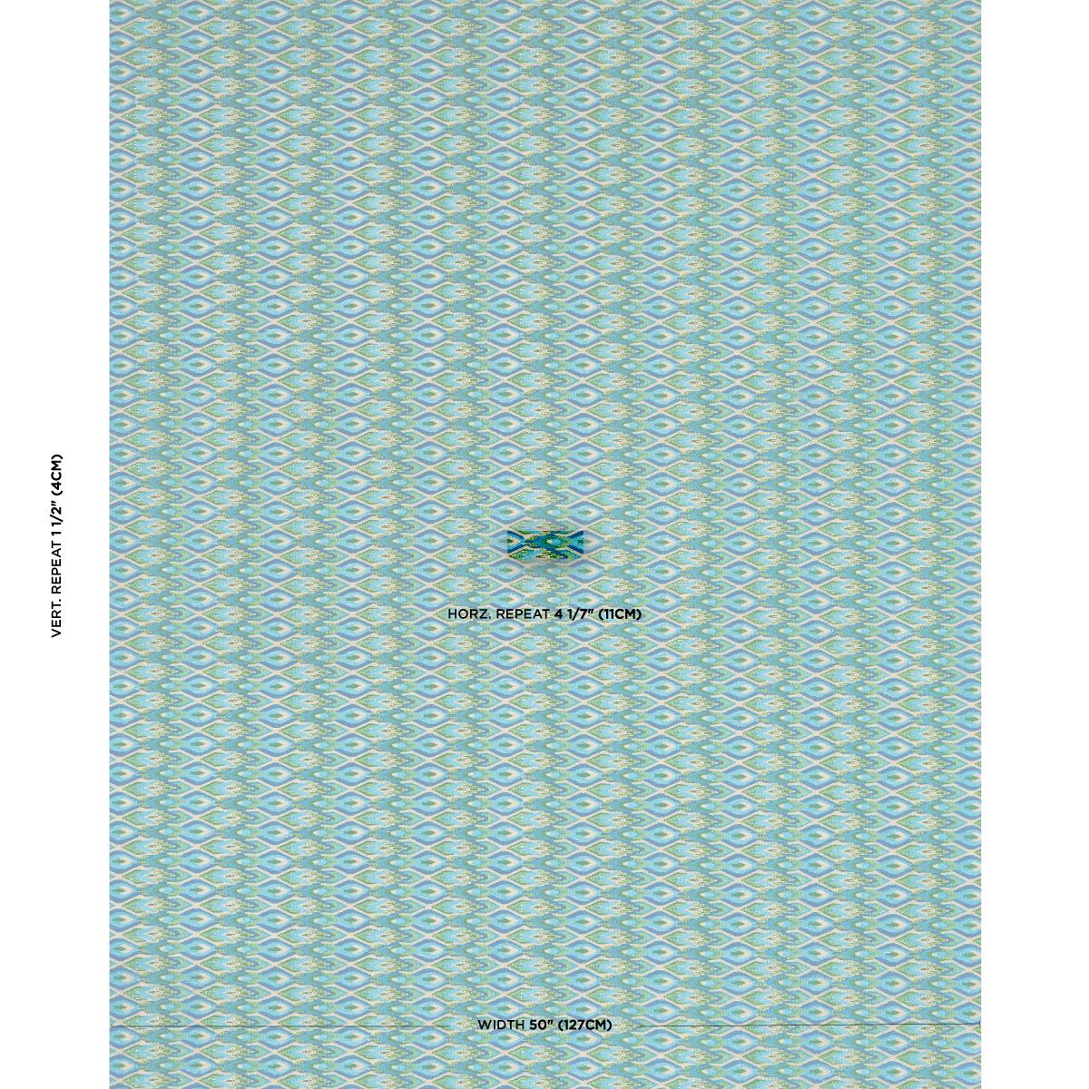 Schumacher Lorikeet Embroidery Peacock Fabric