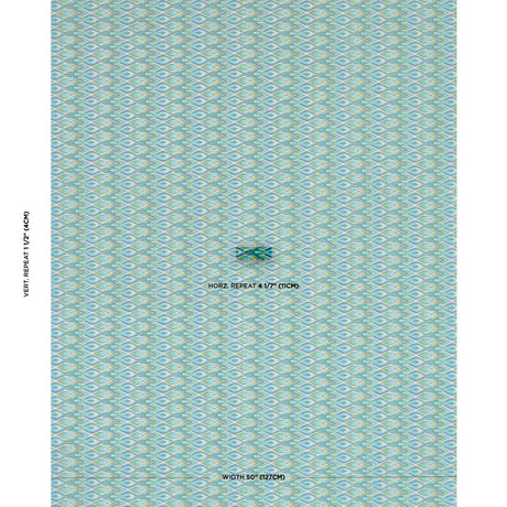 Schumacher Lorikeet Embroidery Peacock Fabric