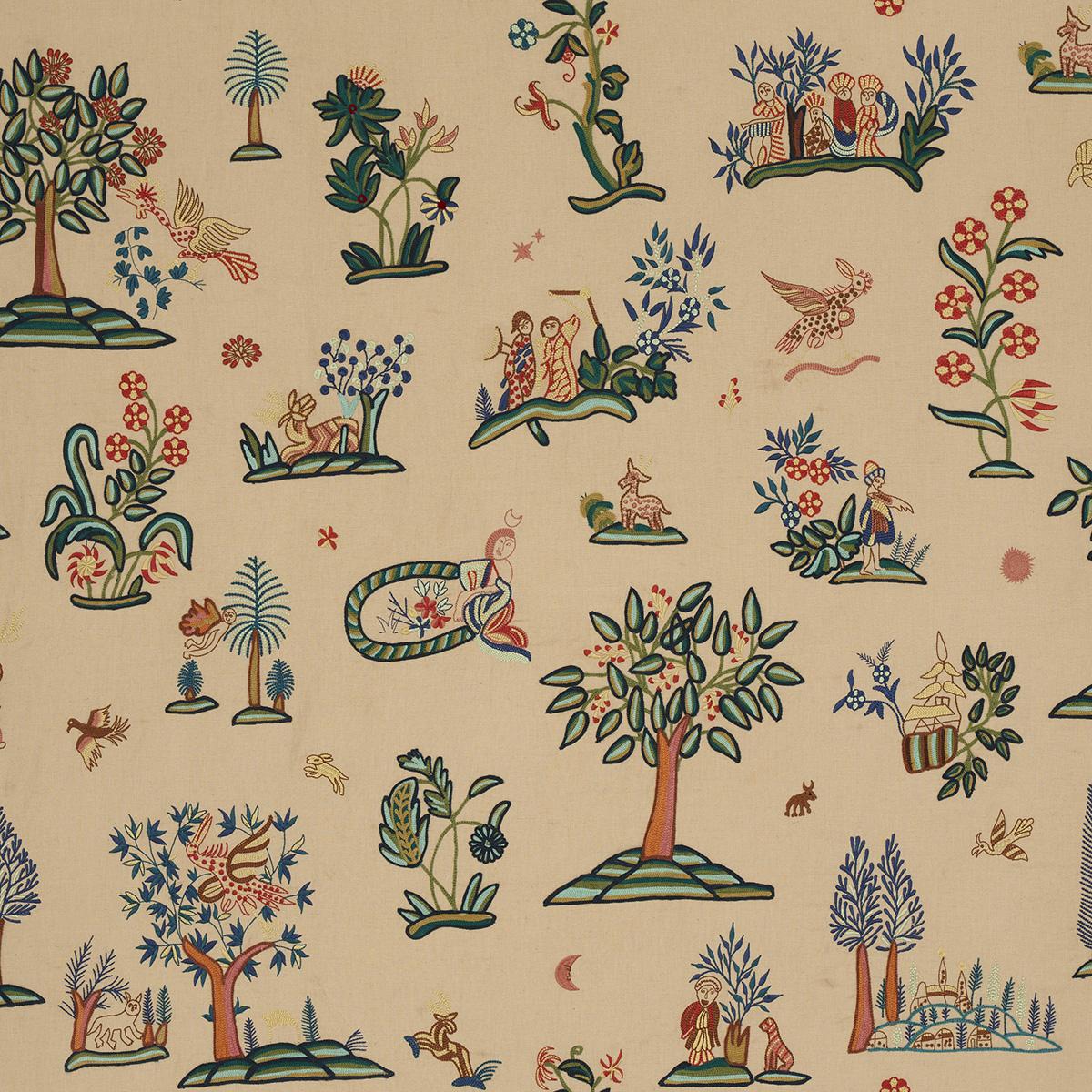 Schumacher Garden Fantasie Document Fabric