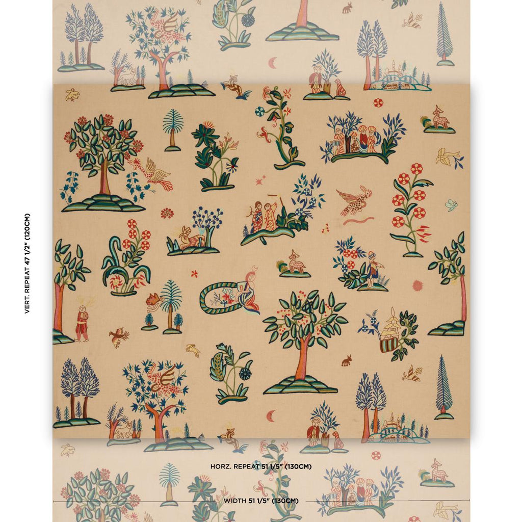 Schumacher Garden Fantasie Document Fabric
