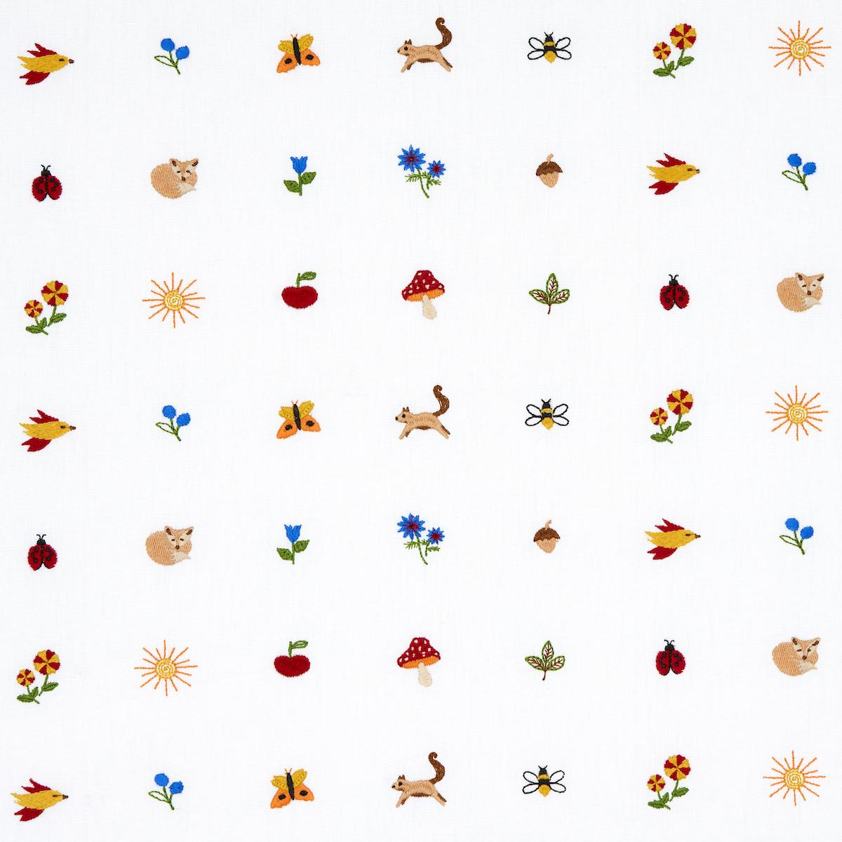 Schumacher Tiny Things Embroidery Multi Fabric