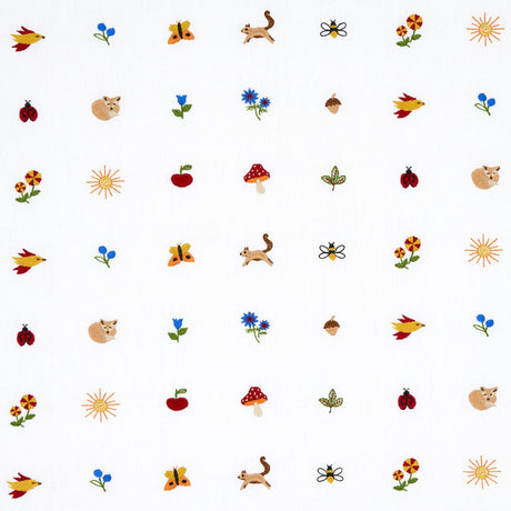 Schumacher Tiny Things Embroidery Multi Fabric