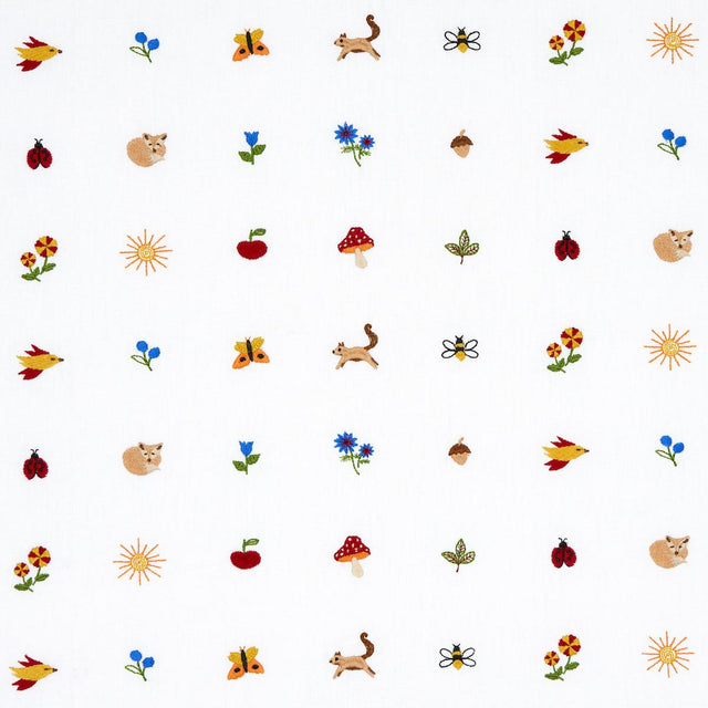 Schumacher Tiny Things Embroidery Multi Fabric