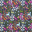 Schumacher Lupita Embroidery Multi On Navy Fabric