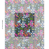 Schumacher Lupita Embroidery Multi On Navy Fabric
