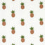 Schumacher Pineapple Embroidery Apricot On Ivory Fabric