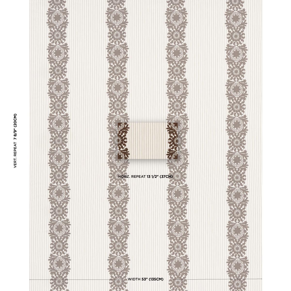 Schumacher Joelle Stripe Chocolate Fabric