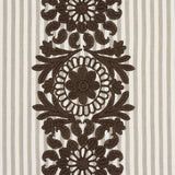 Schumacher Joelle Stripe Chocolate Fabric