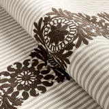 Schumacher Joelle Stripe Chocolate Fabric
