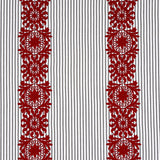 Schumacher Joelle Stripe Red On Black Fabric