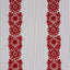Schumacher Joelle Stripe Red On Black Fabric