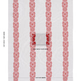 Schumacher Joelle Stripe Red On Black Fabric