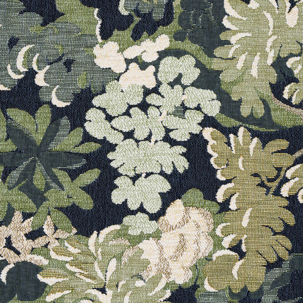 Schumacher Verdure Tapestry Peacock Fabric