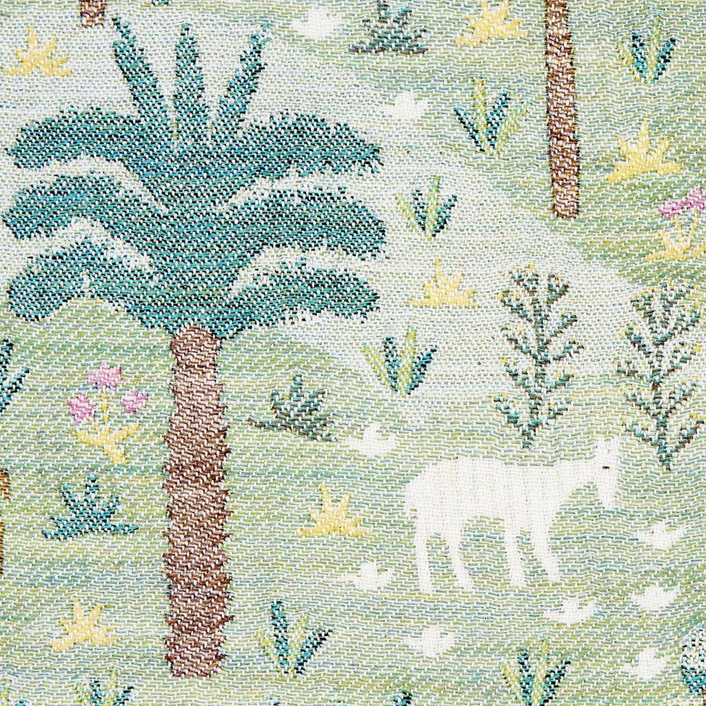 Schumacher Las Colinas Scenic Tapestry Green Fabric