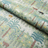 Schumacher Las Colinas Scenic Tapestry Green Fabric