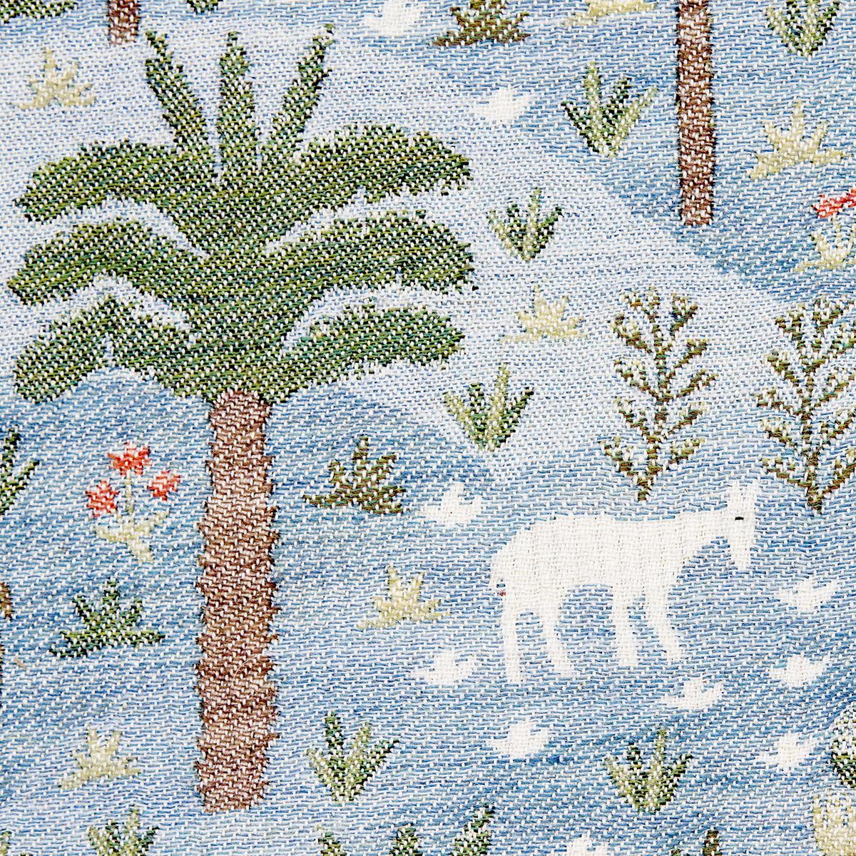 Schumacher Las Colinas Scenic Tapestry Blue Fabric