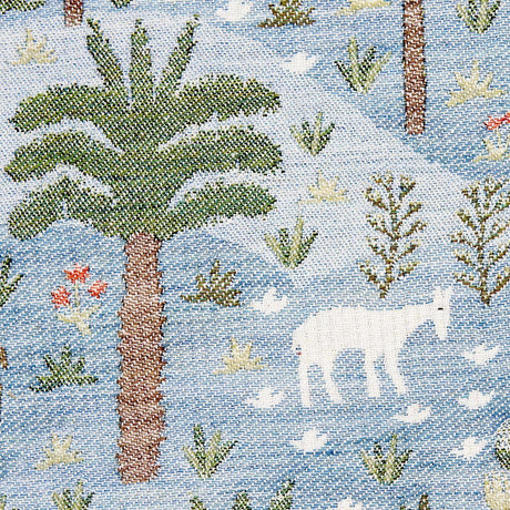 Schumacher Las Colinas Scenic Tapestry Blue Fabric