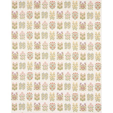 Schumacher Annika Floral Tapestry Multi On Ivory Fabric