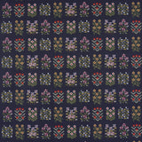 Schumacher Annika Floral Tapestry Multi On Navy Fabric