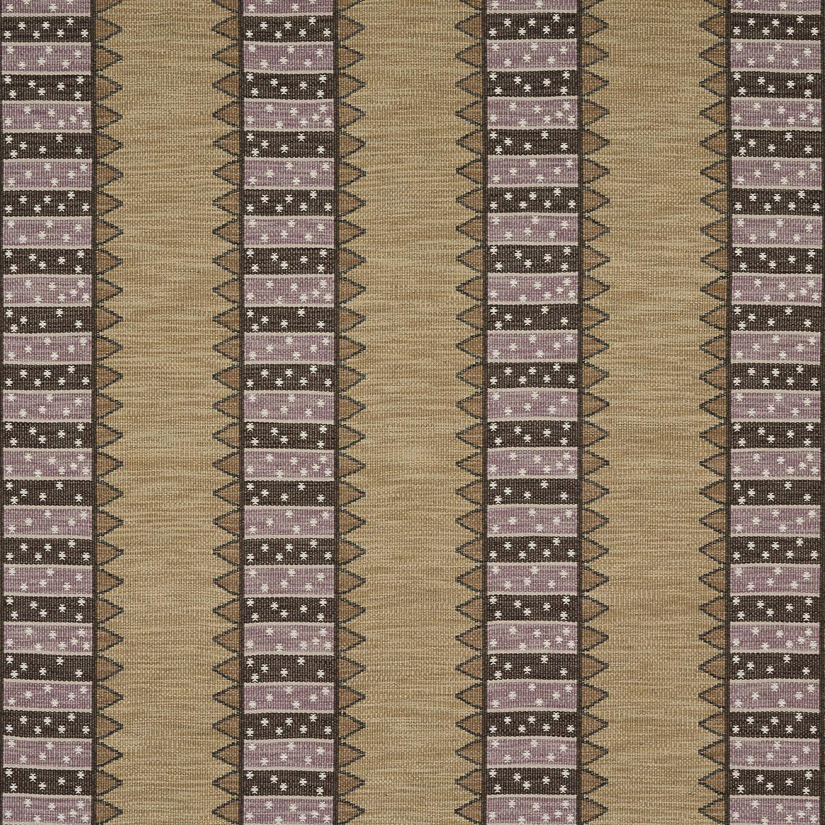 Schumacher Noor Kilim Stripe Aubergine Fabric